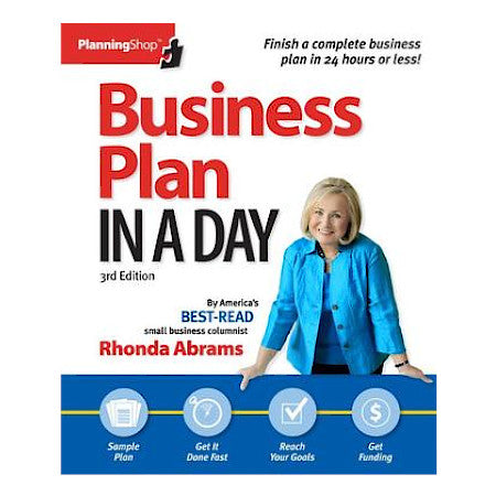 Business Plan In a Day - By Rhonda Abrams - Dailey Booksellers