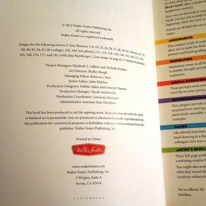 Artist's Block Cured - By Linda Krall & Amy Runyen - Dailey Booksellers